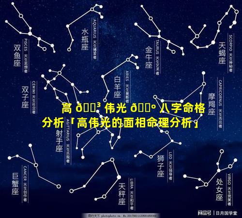 高 🐳 伟光 🐺 八字命格分析「高伟光的面相命理分析」